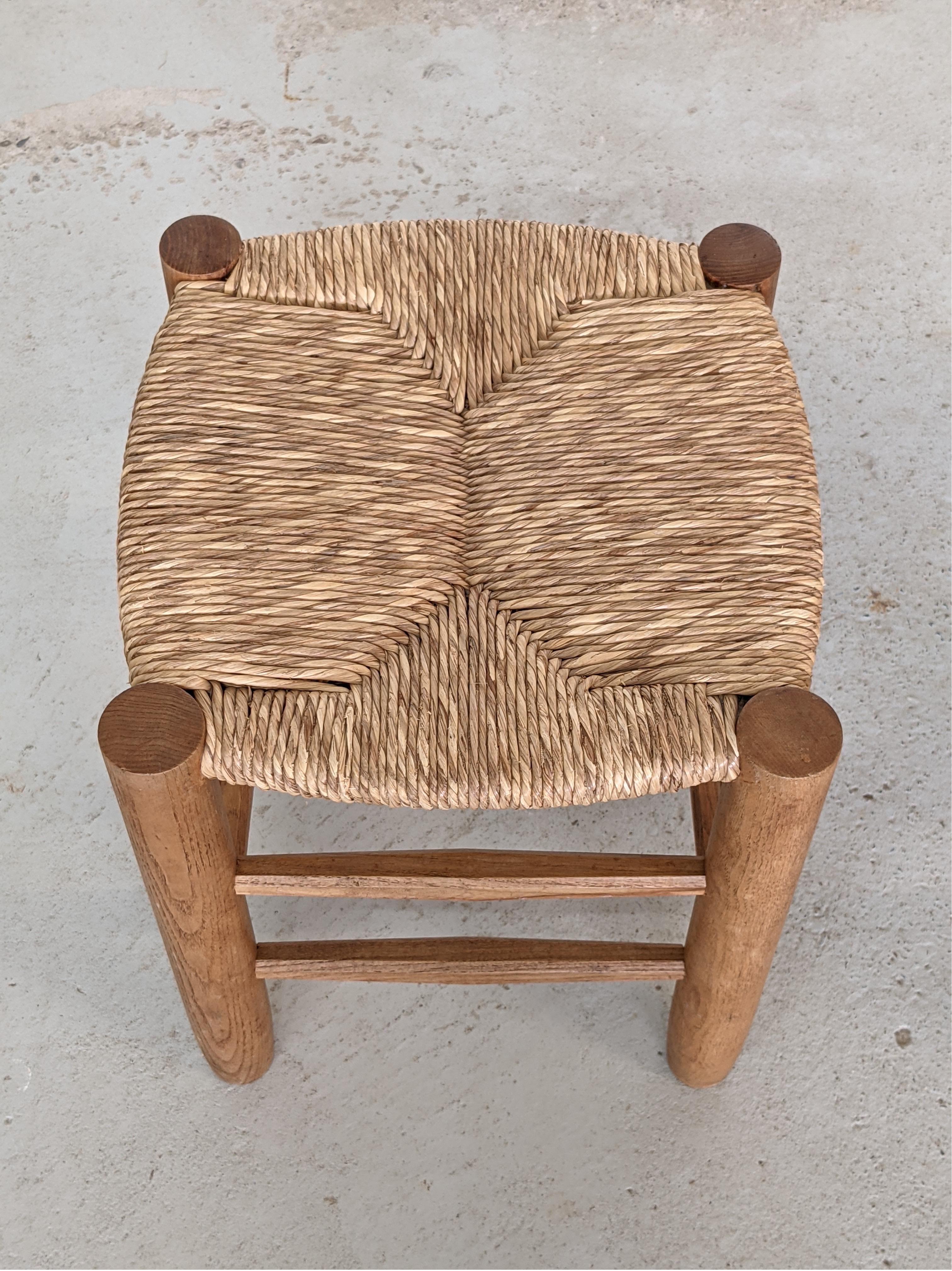 Charlotte Perriand Solid Wood Stools N 17, Georges Blanchon, France, 1950 2