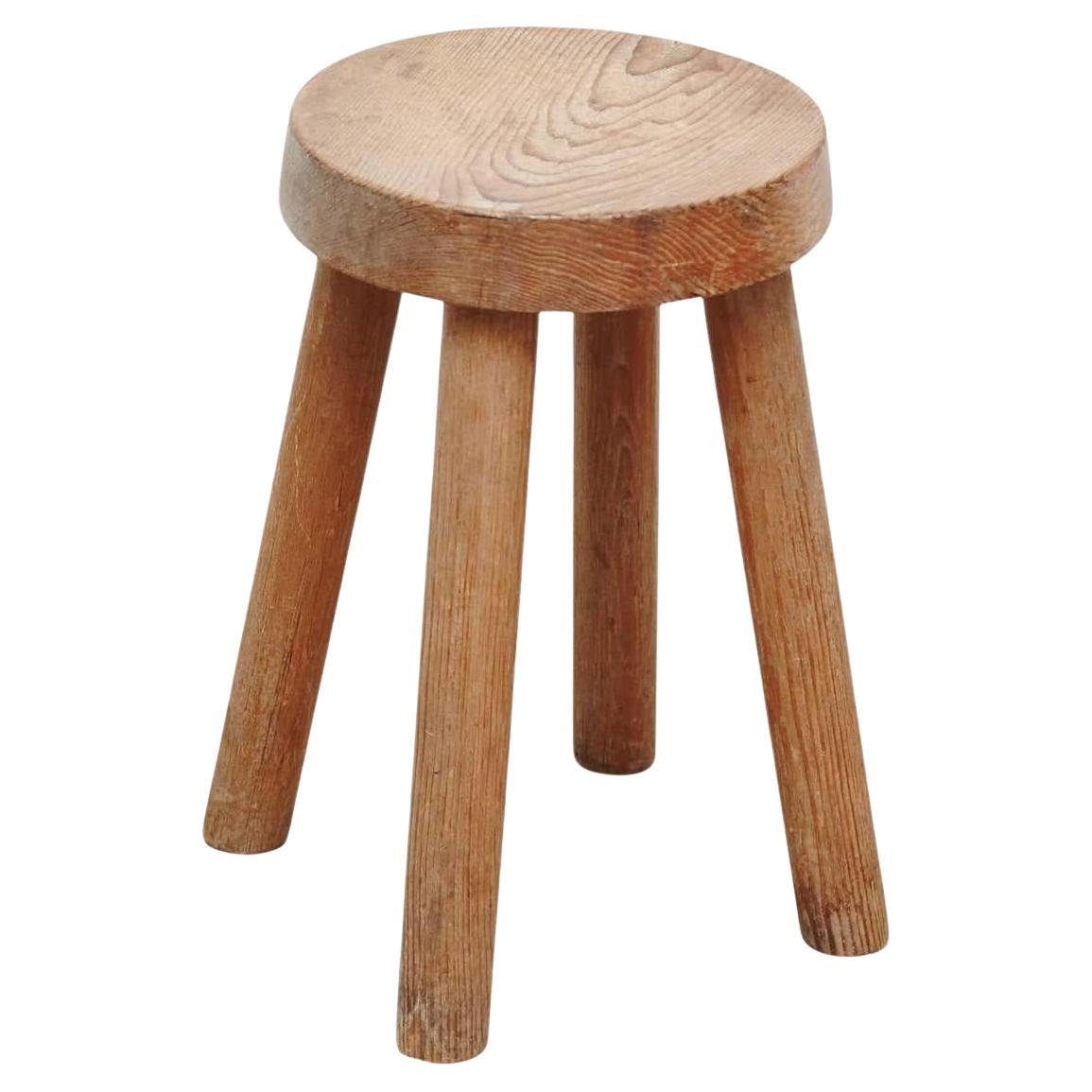 Charlotte Perriand Stool 1960s Design for Les Arcs Original Vintage Piece