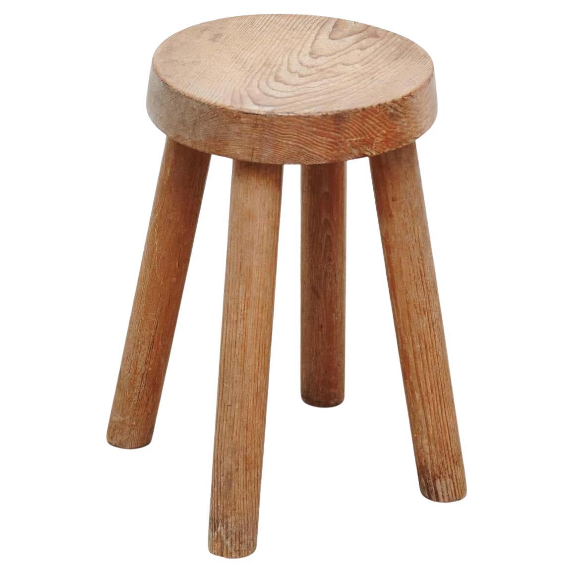 Charlotte Perriand Stool 1960s Design for Les Arcs  Original Vintage Piece