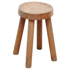 Charlotte Perriand Stool 1960s Design for Les Arcs  Original Vintage Piece