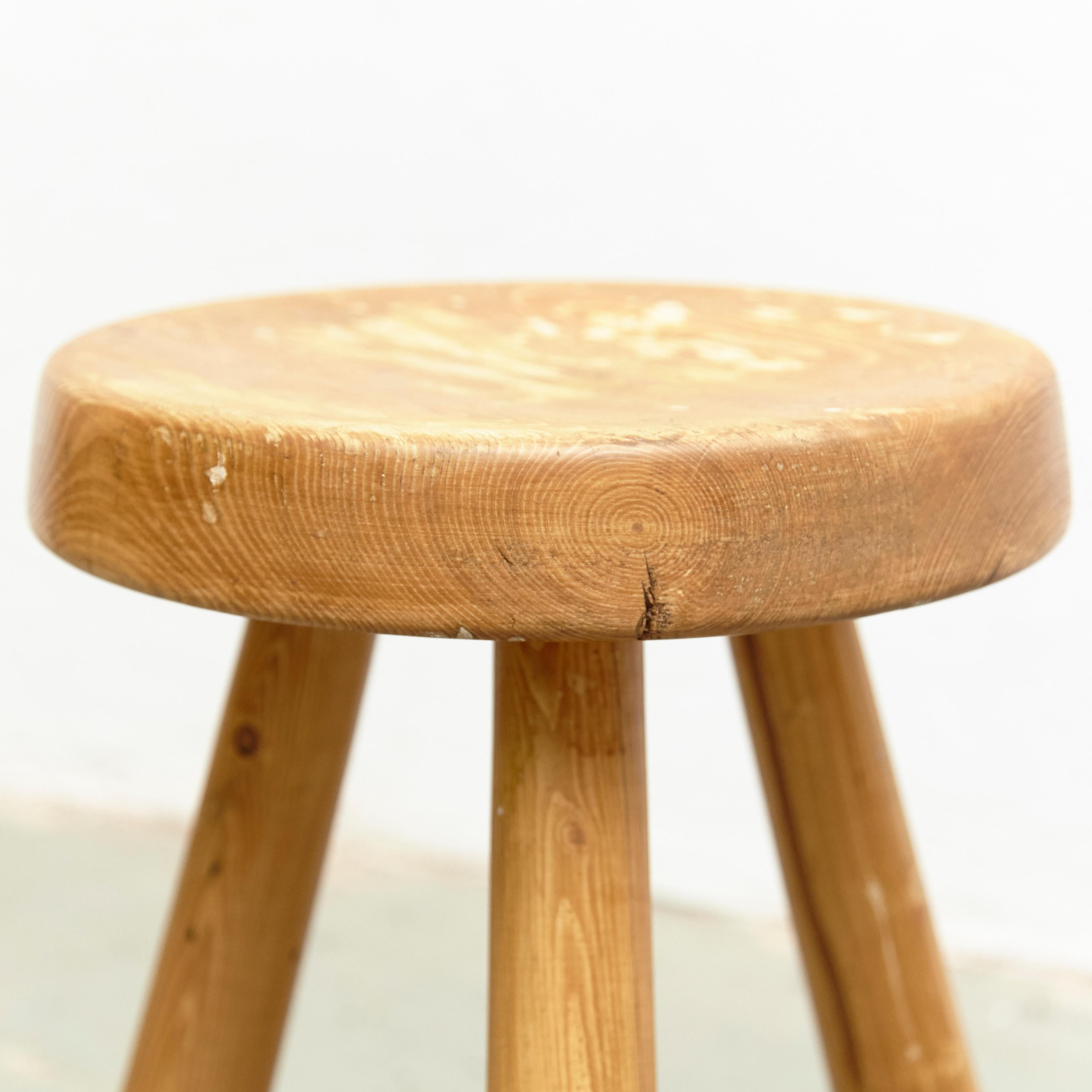 Mid-20th Century Charlotte Perriand Stool for Les Arcs, circa 1960