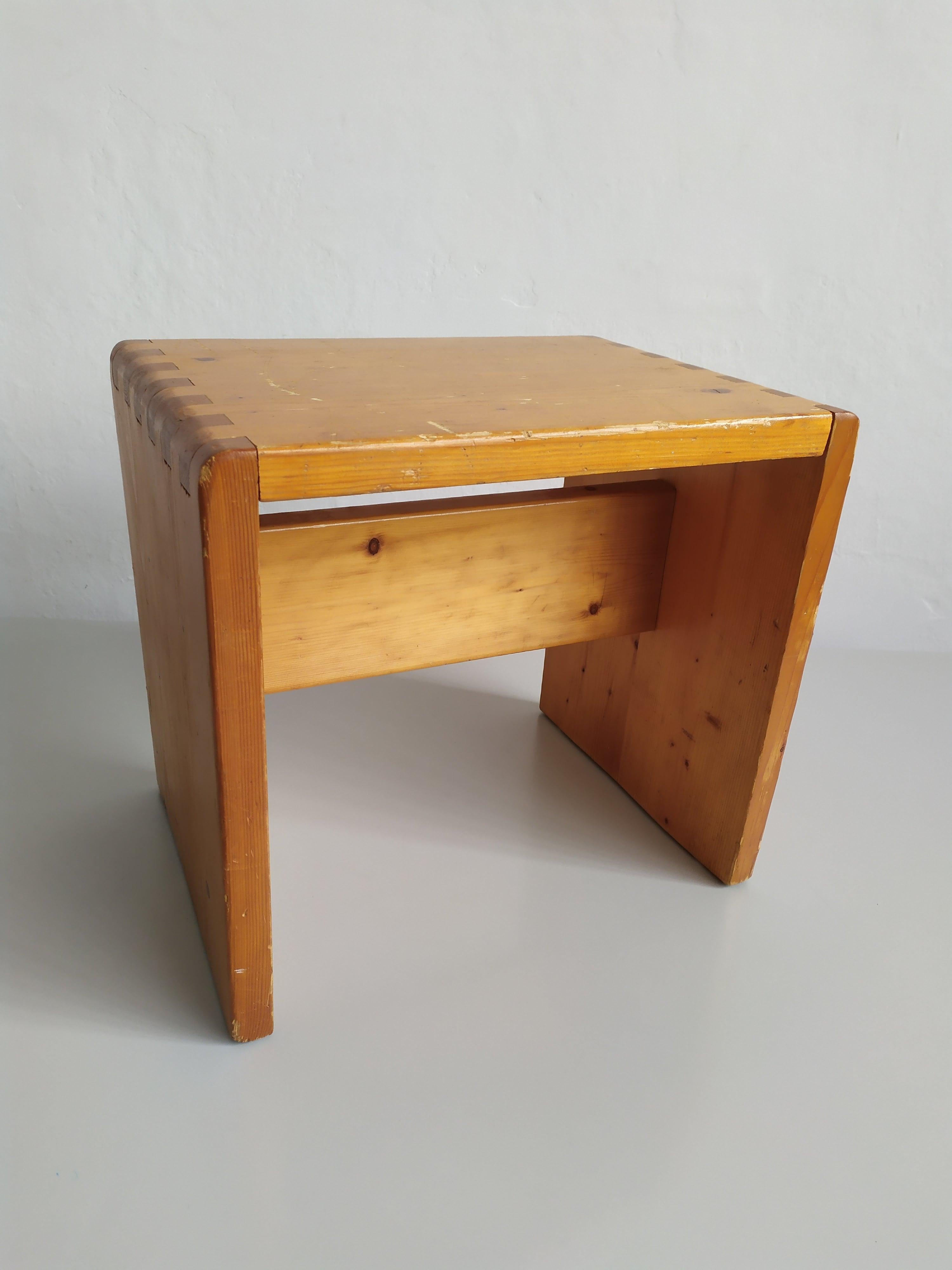 Mid-Century Modern Charlotte Perriand Stool for Les Arcs