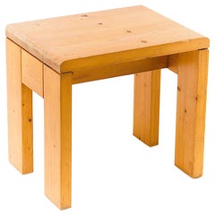 Charlotte Perriand Stool in Pine, for les Arcs ski Resort in the 1960s, Blond