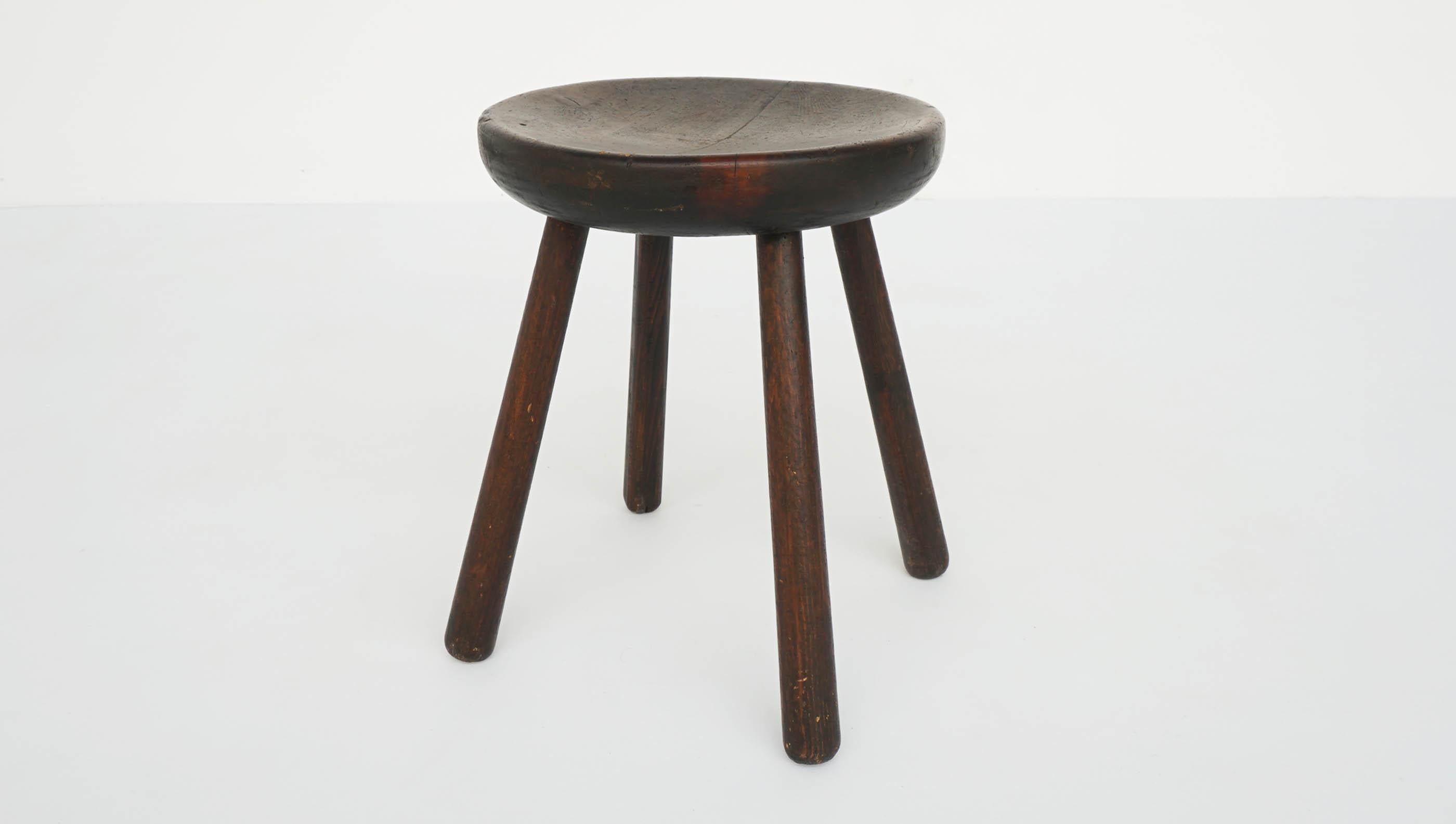 Beautiful lived-in stool, from Les Arcs Resort in France
Solid pine wood, dyed.