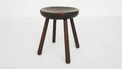 Charlotte Perriand Stool "Marteau" from Les Arcs Resort, France, Late 1960