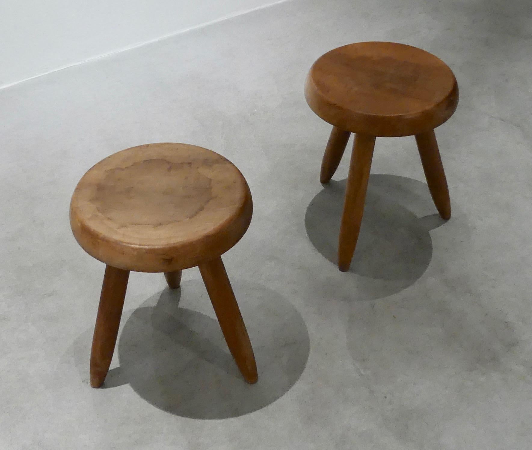 Charlotte Perriand, Stool 'Pair' In Good Condition In Paris, FR