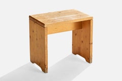 Charlotte Perriand, Stool, Pine, France, 1960s