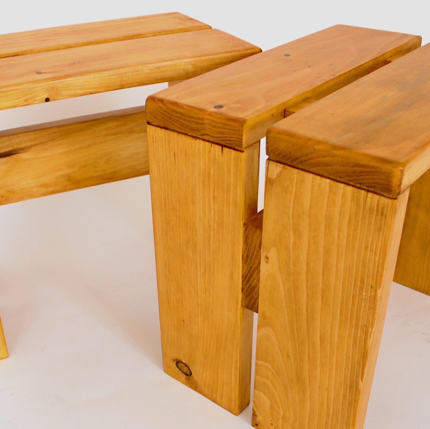 Charlotte Perriand Stools for Les Arcs Ski Resort, France, Circa 1960 In Good Condition In Chicago, IL