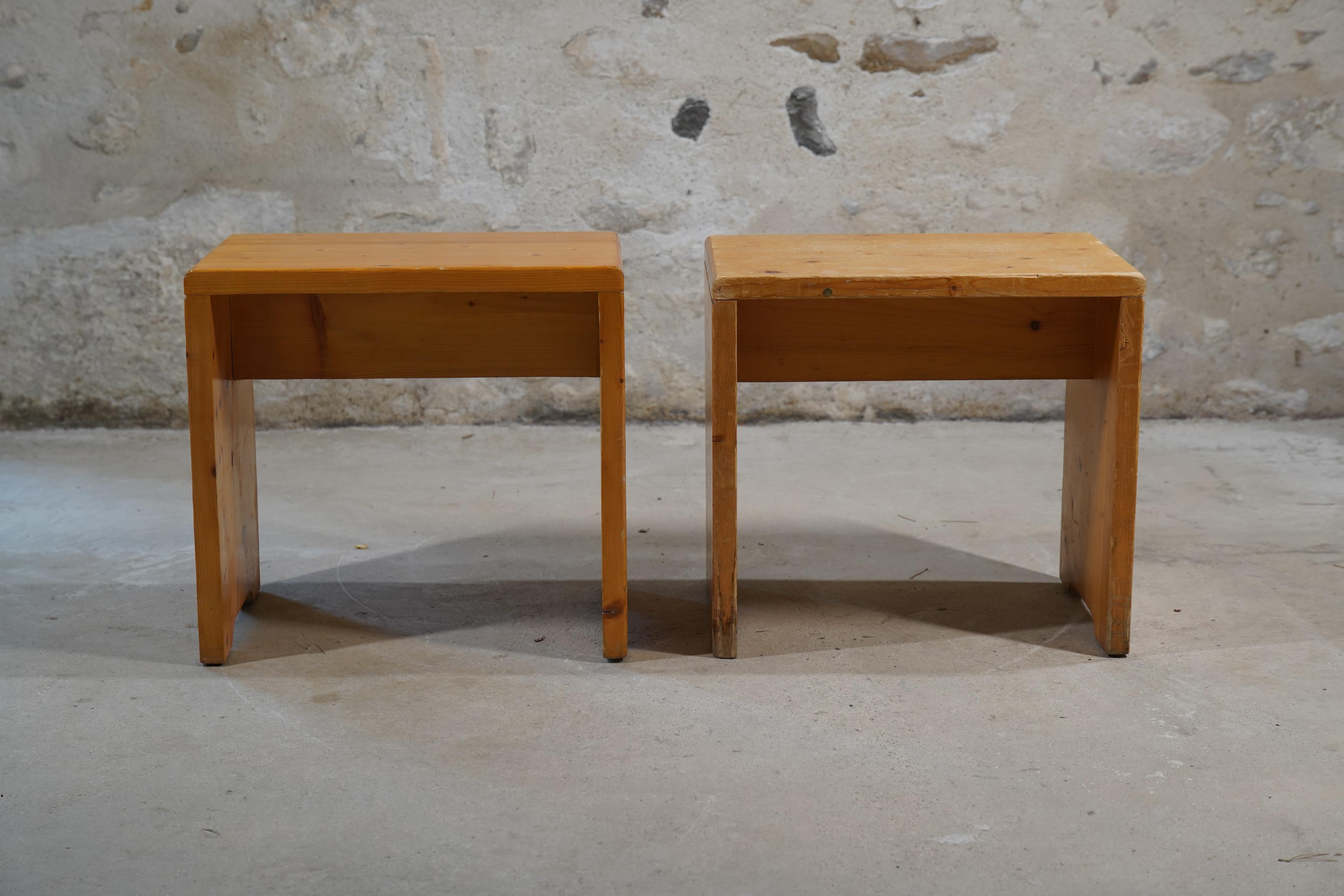 Charlotte Perriand Stools from Les Arcs, France circa 1968 (4 Available) For Sale 9