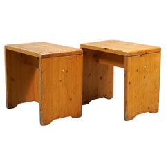 Charlotte Perriand Stools from Les Arcs, France circa 1968 (4 Available)