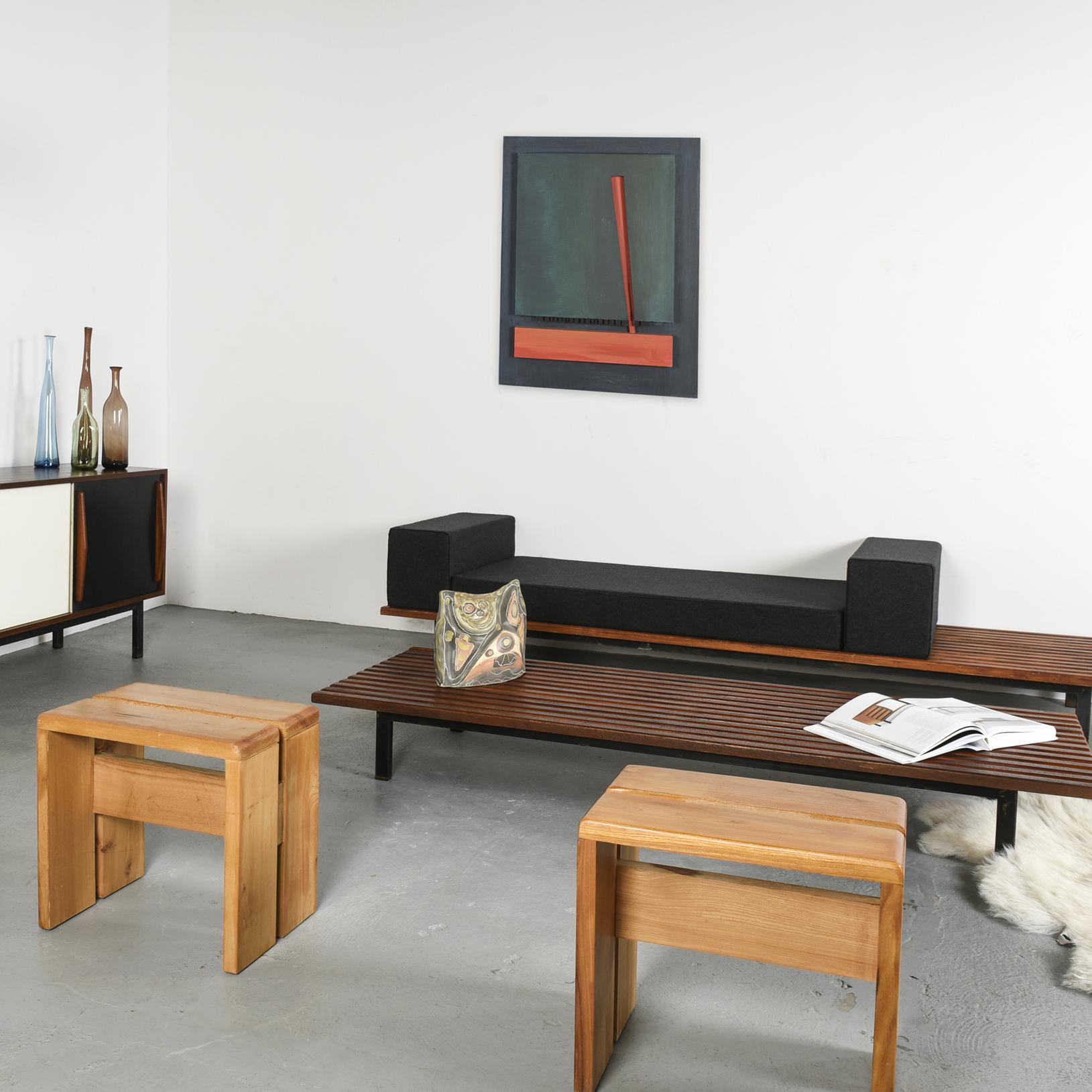 Stools from Les Arcs, France, Set of 6, Selected by C. Perriand 3