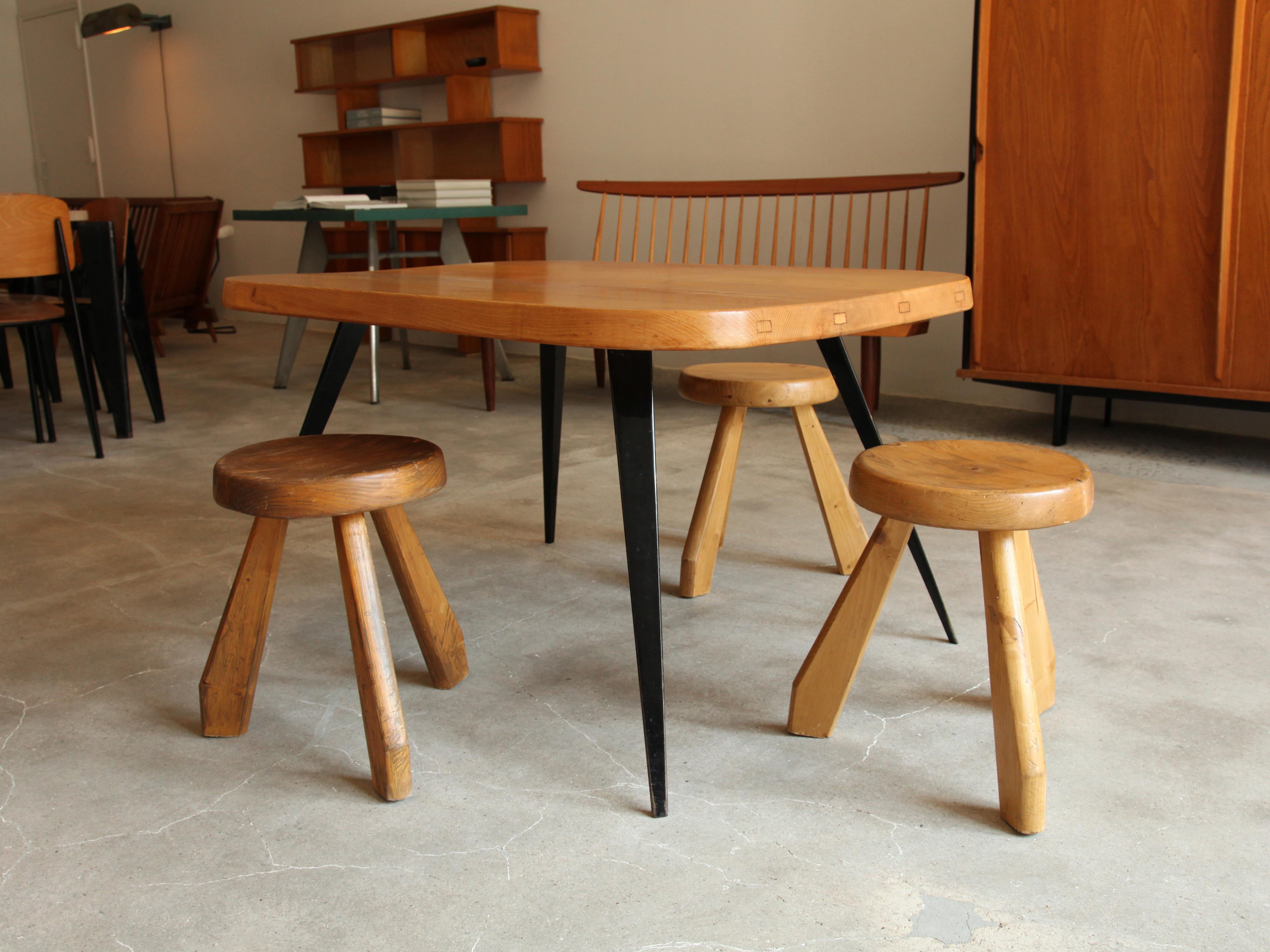 20th Century Charlotte Perriand, Stools from Les Arcs, Savoie, circa 1968