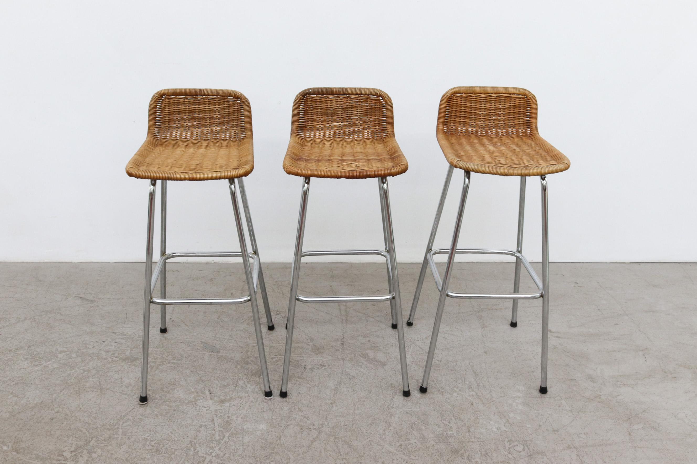 Charlotte Perriand Style Bar Stools In Good Condition In Los Angeles, CA