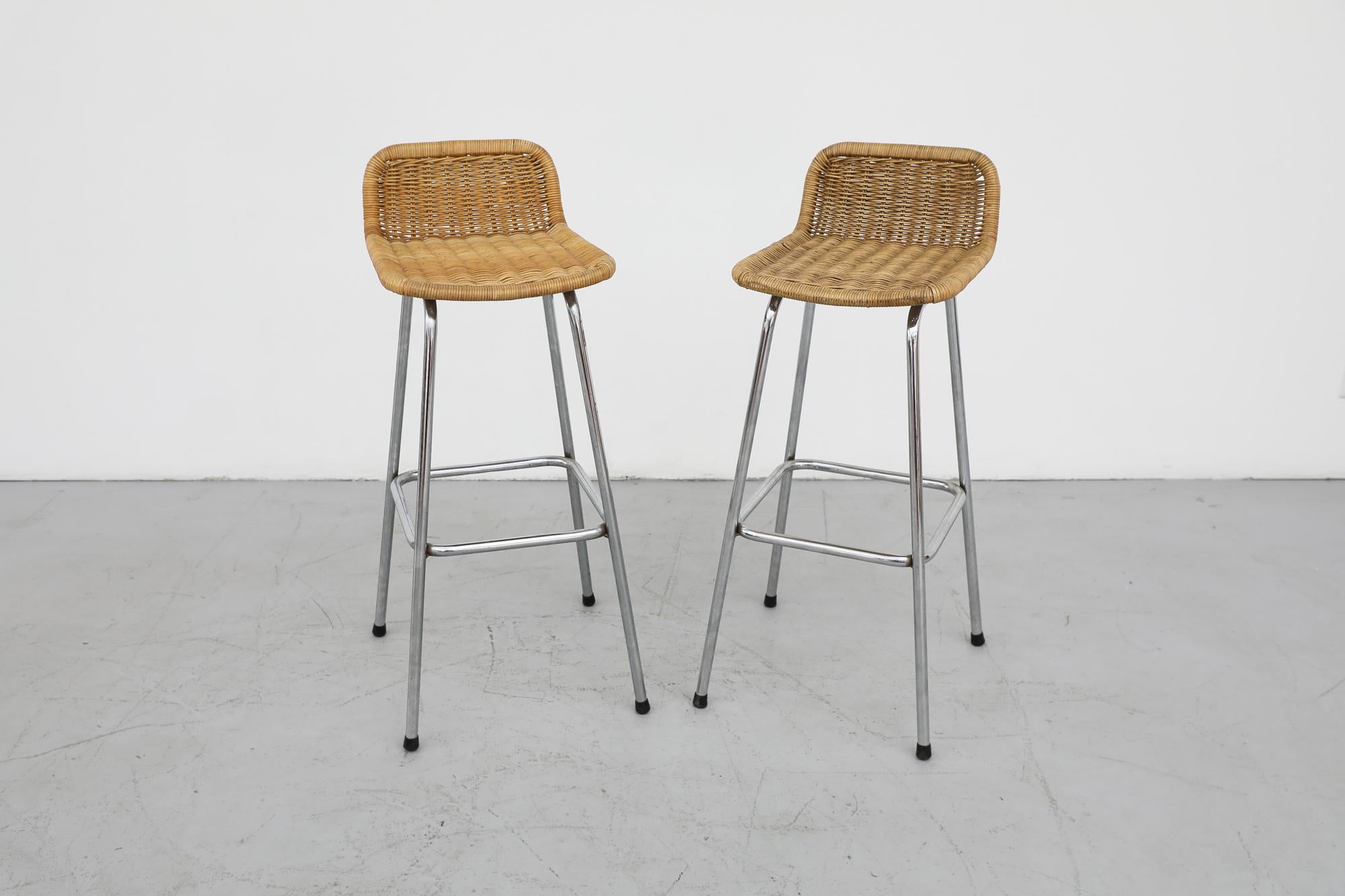Metal Charlotte Perriand Style Bar Stools