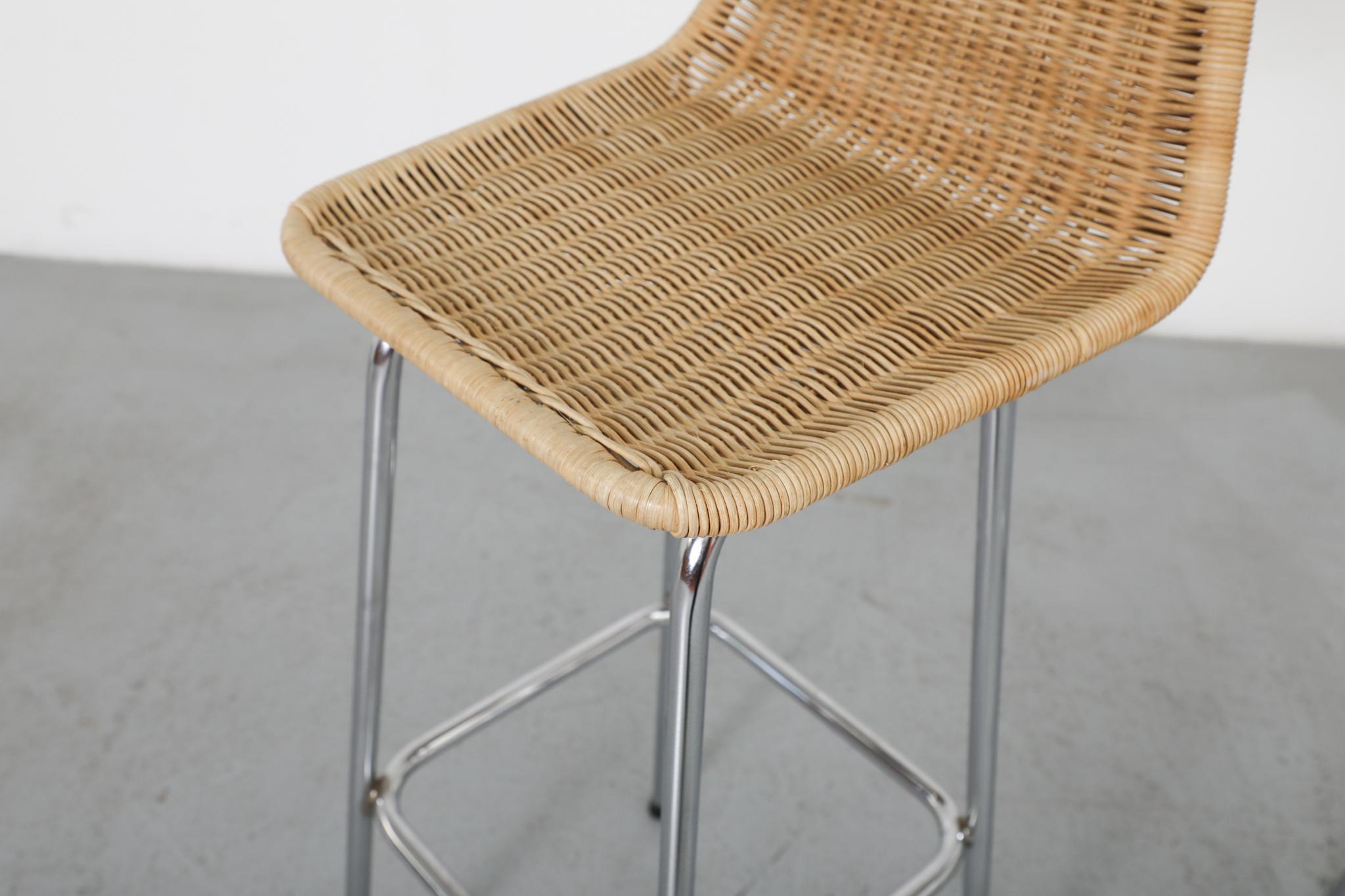 Charlotte Perriand Style Chrome Bar Stools For Sale 4