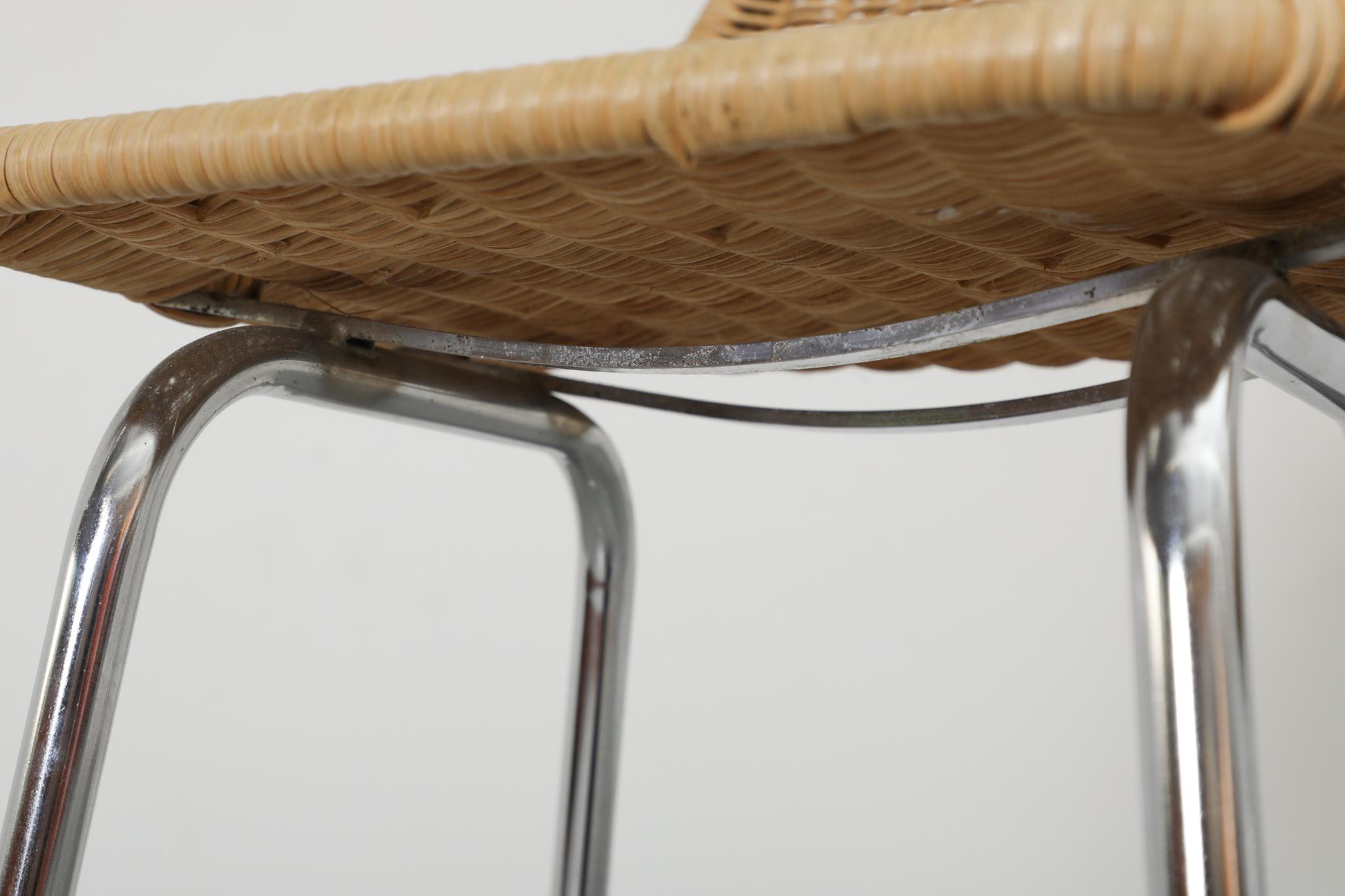 Charlotte Perriand Style Chrome Bar Stools For Sale 5