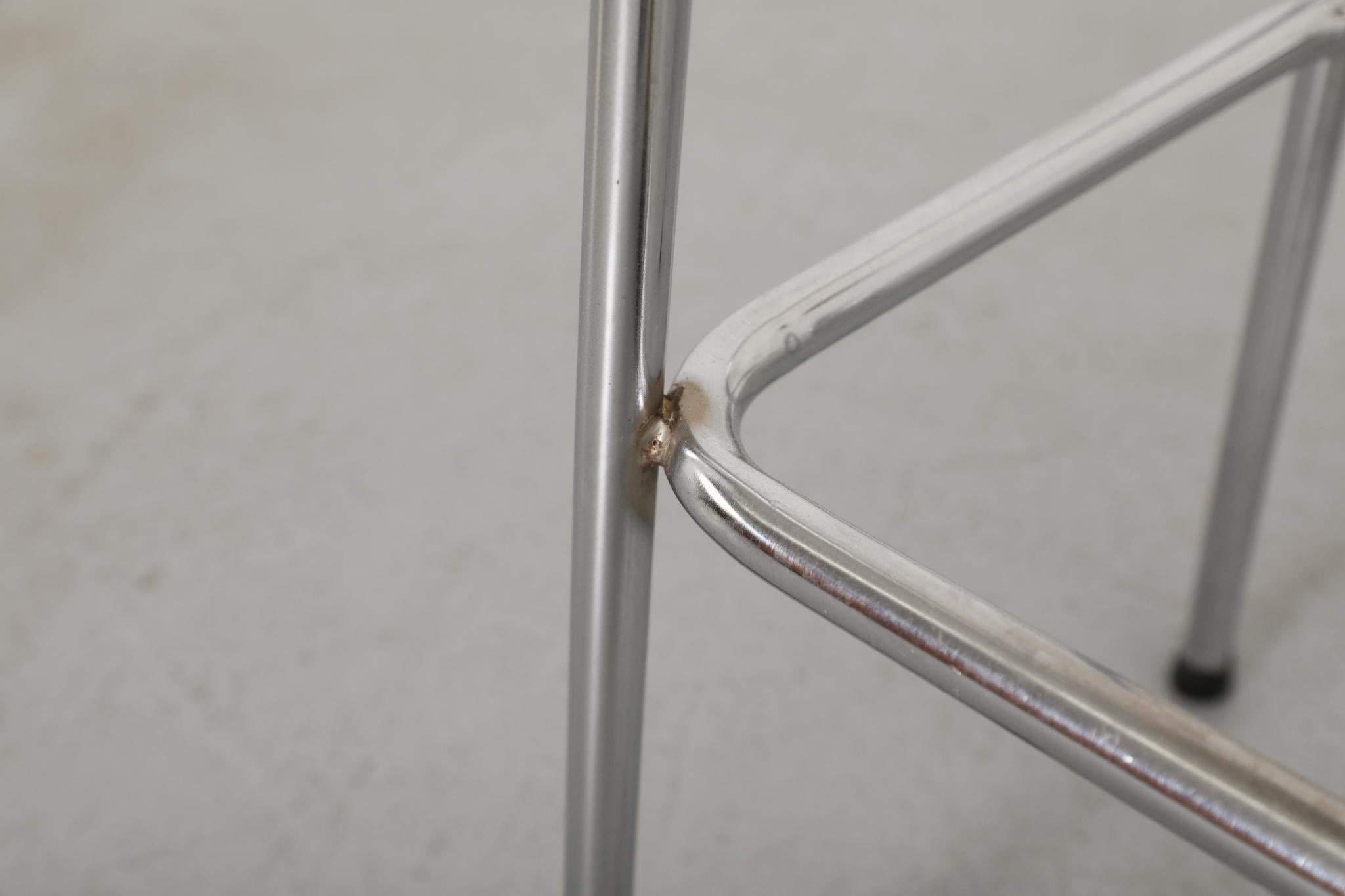 Charlotte Perriand Style Chrome Bar Stools For Sale 7