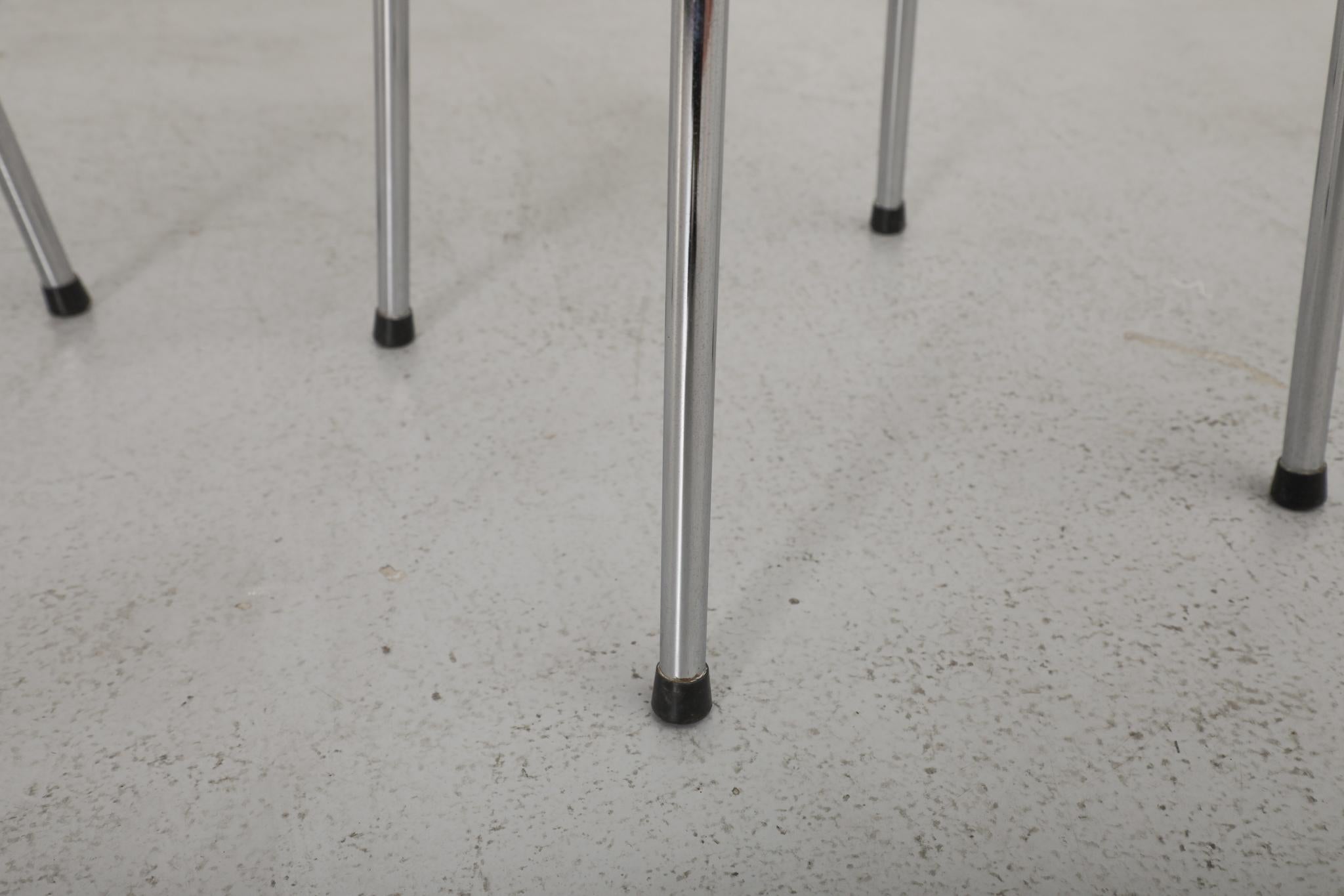 Charlotte Perriand Style Chrome Bar Stools For Sale 9