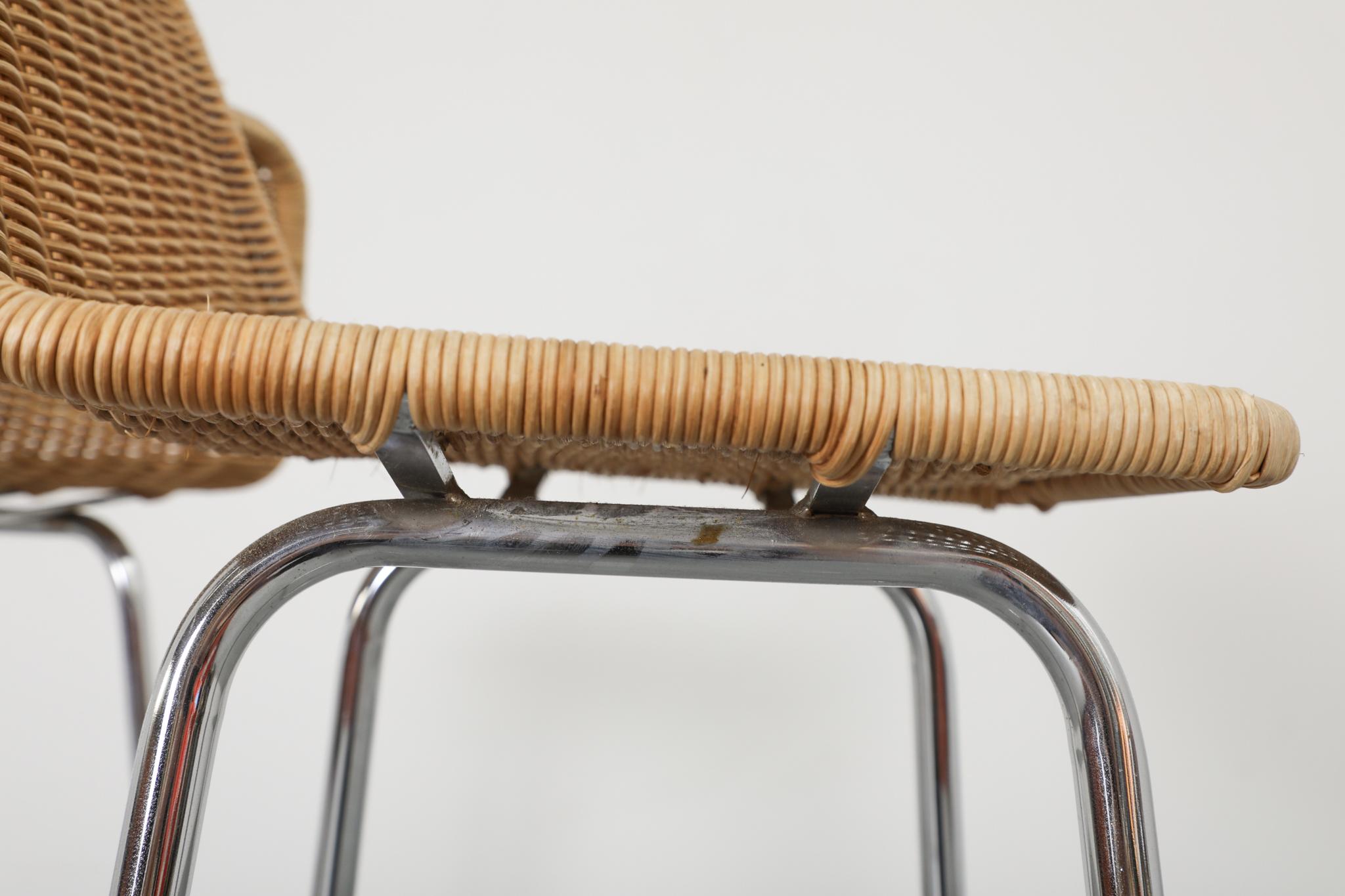 Charlotte Perriand Style Chrome Bar Stools For Sale 10