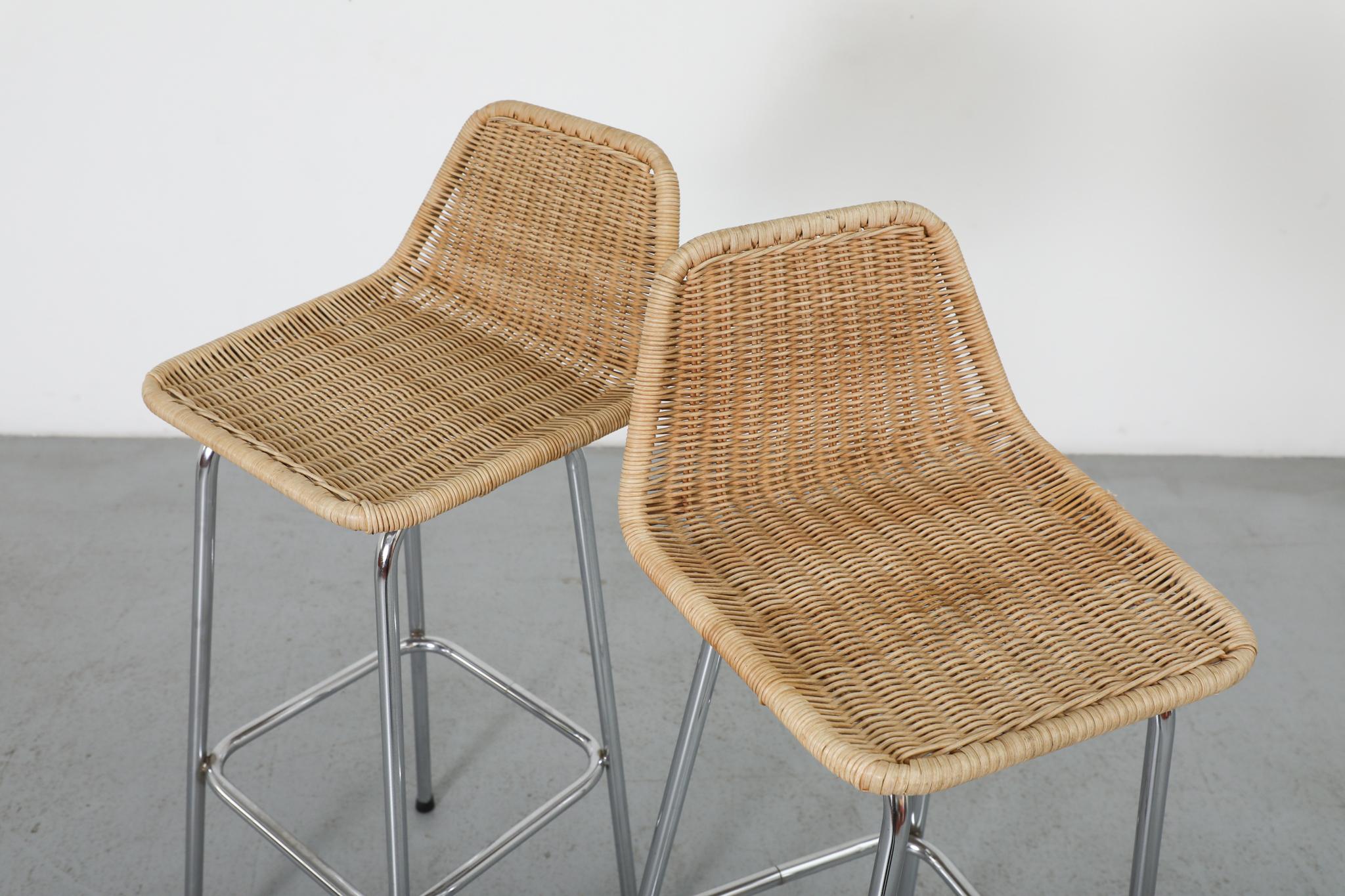 Charlotte Perriand Style Chrome Bar Stools For Sale 1