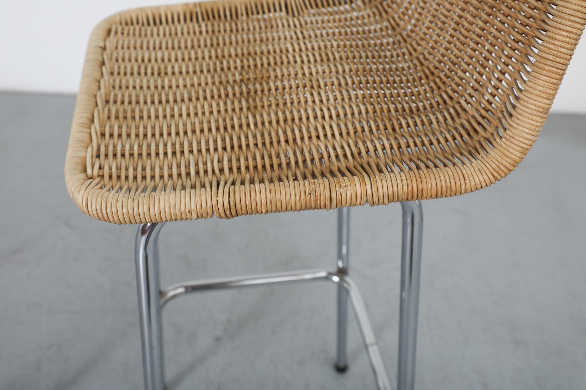 Charlotte Perriand Style Chrome Bar Stools For Sale 2