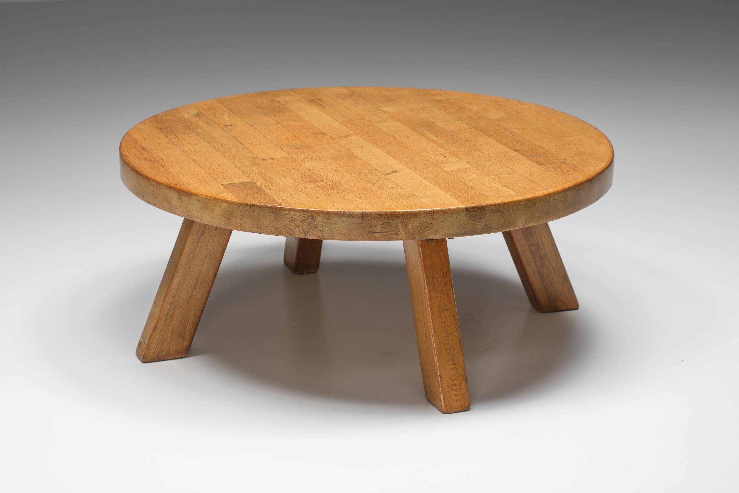 French Charlotte Perriand Style Coffee Table, France, 1960s For Sale
