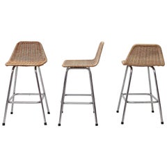 Retro Charlotte Perriand Style Counter Stool