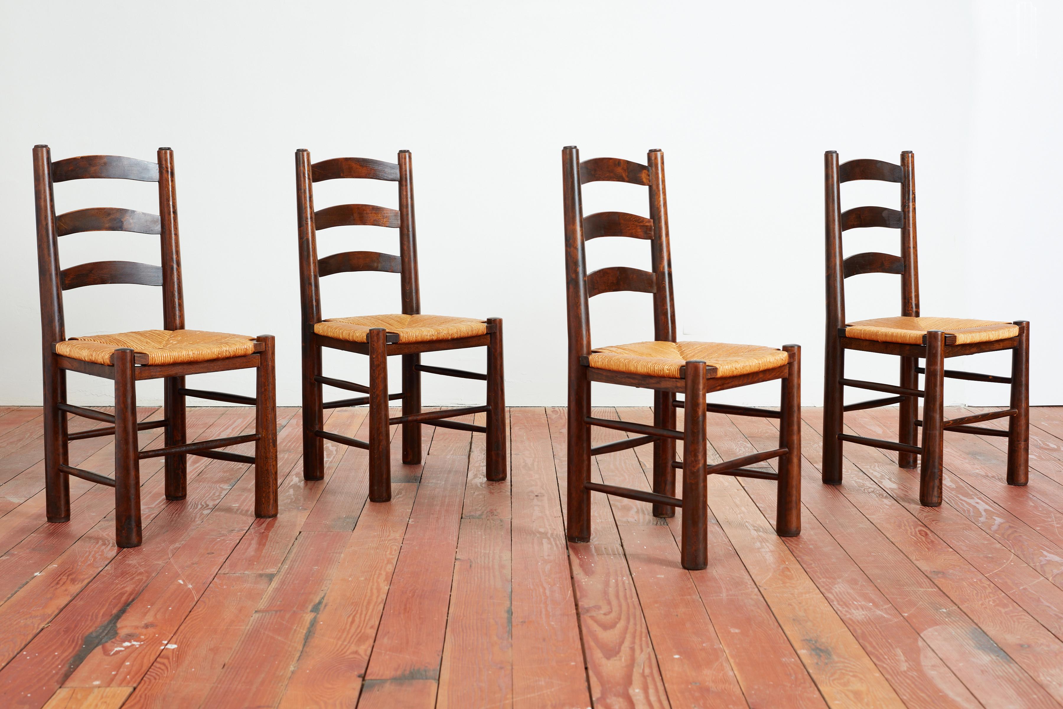 French Charlotte Perriand Style Dining Chairs