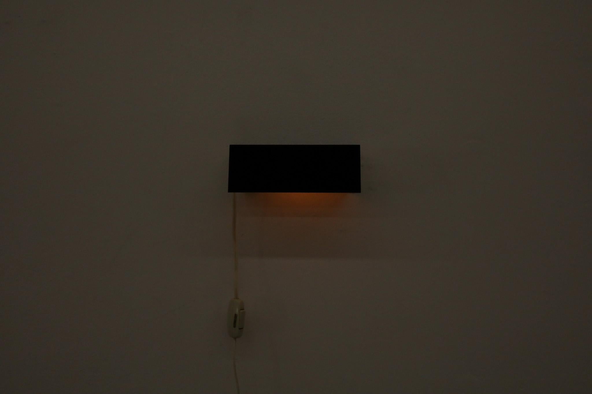 Charlotte Perriand Style Flush Mount Black and White Enameled Wall Sconce 1