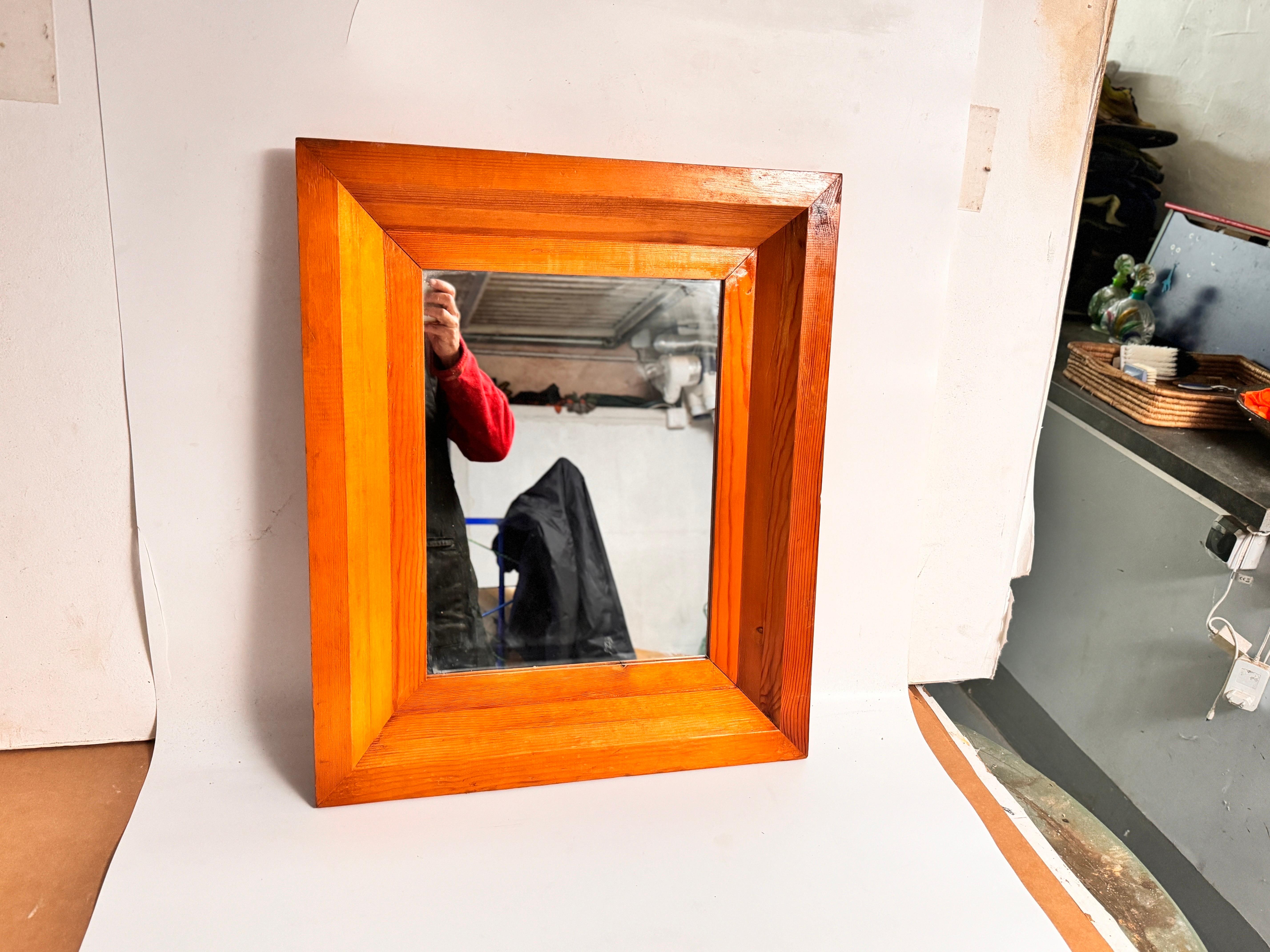 Miroir de style Charlotte Perriand pour Les Arcs France, couleur marron en vente 5