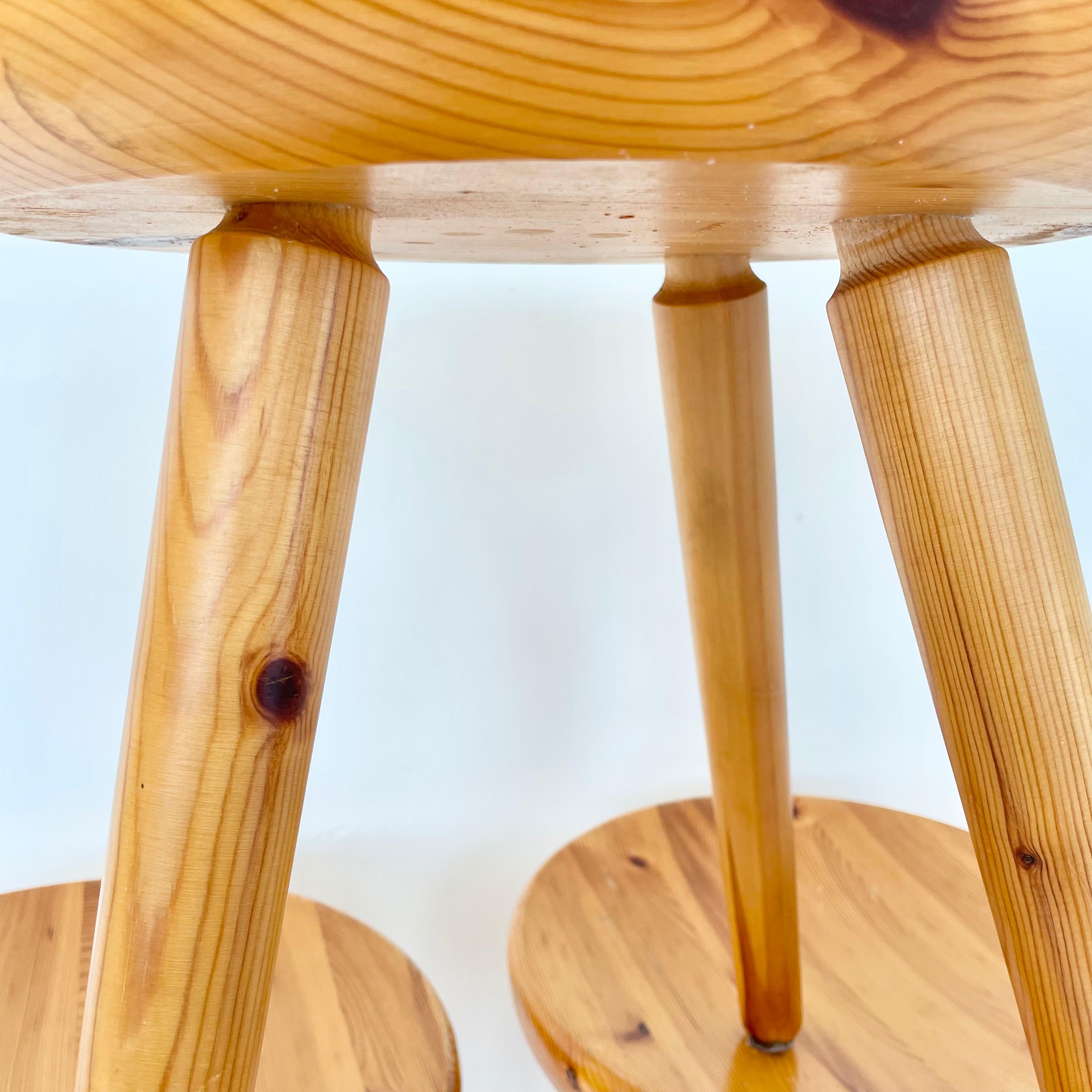 Charlotte Perriand Style Pine Stools For Sale 1