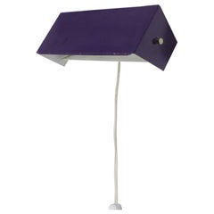 Charlotte Perriand Style Purple and White Enameled Metal Wall Sconce by Hiemstra