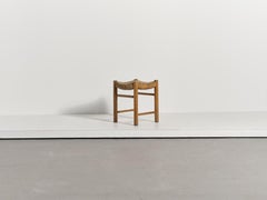 Sgabello in stile Charlotte Perriand, Francia, anni '50
