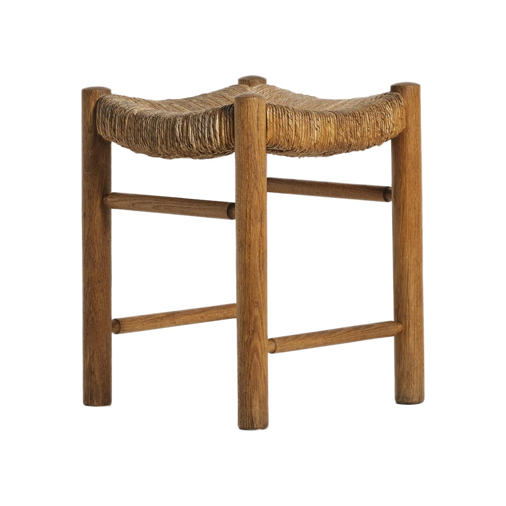 Sgabello in stile Charlotte Perriand, Francia, anni '50