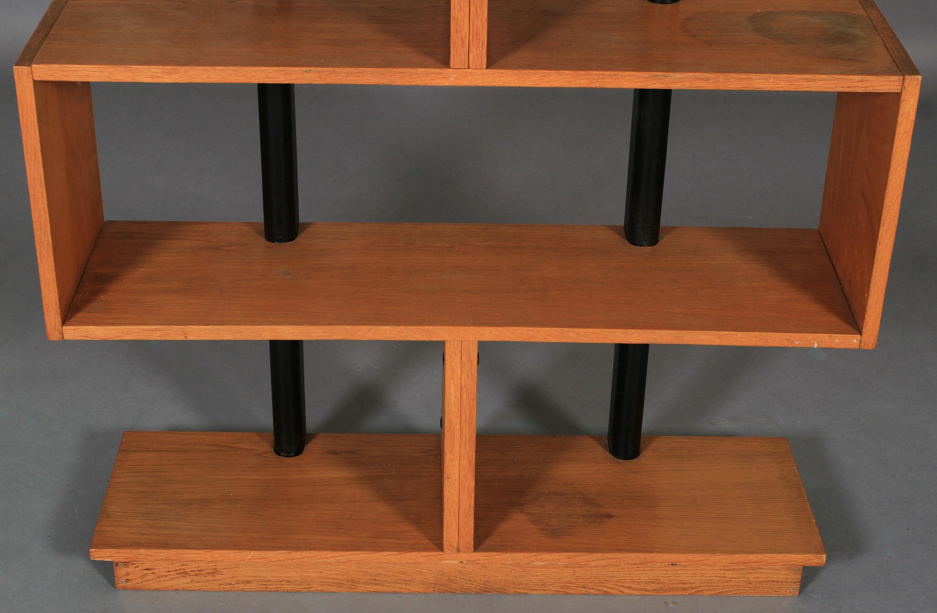 Joinery After Charlotte Perriand Vintage Bookcase Freestanding Teak Ebonized Cloud