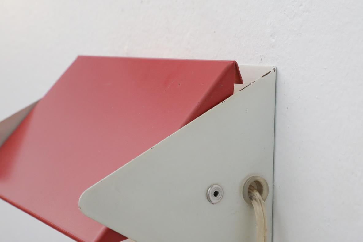 Charlotte Perriand Style Wall Sconce in Red & White for Anvia For Sale 3