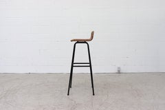 Charlotte Perriand Style Wicker Bar Stool