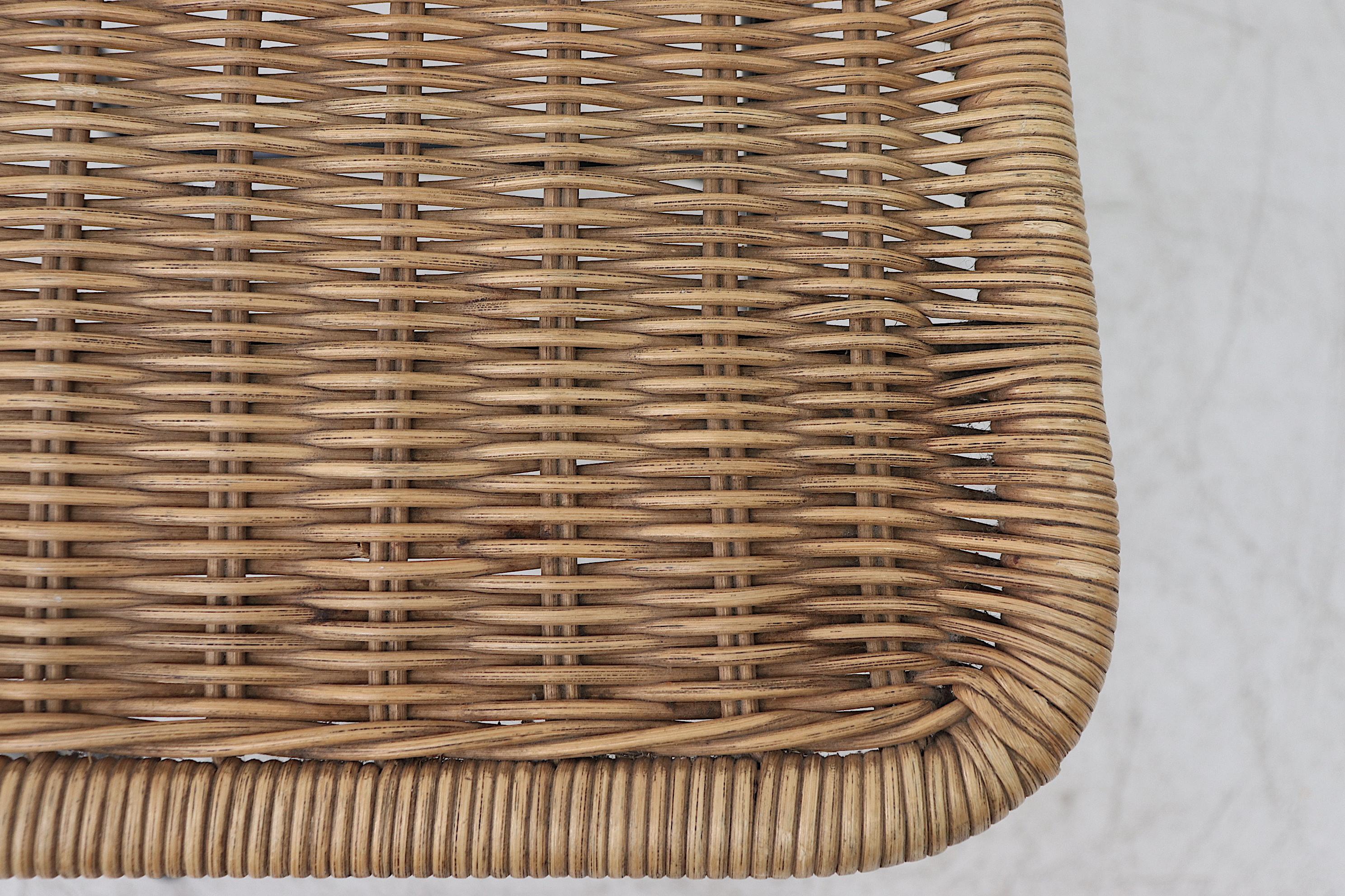 Charlotte Perriand Style Wicker Bar Stool 1
