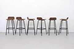 Charlotte Perriand Style Wicker Bar Stools