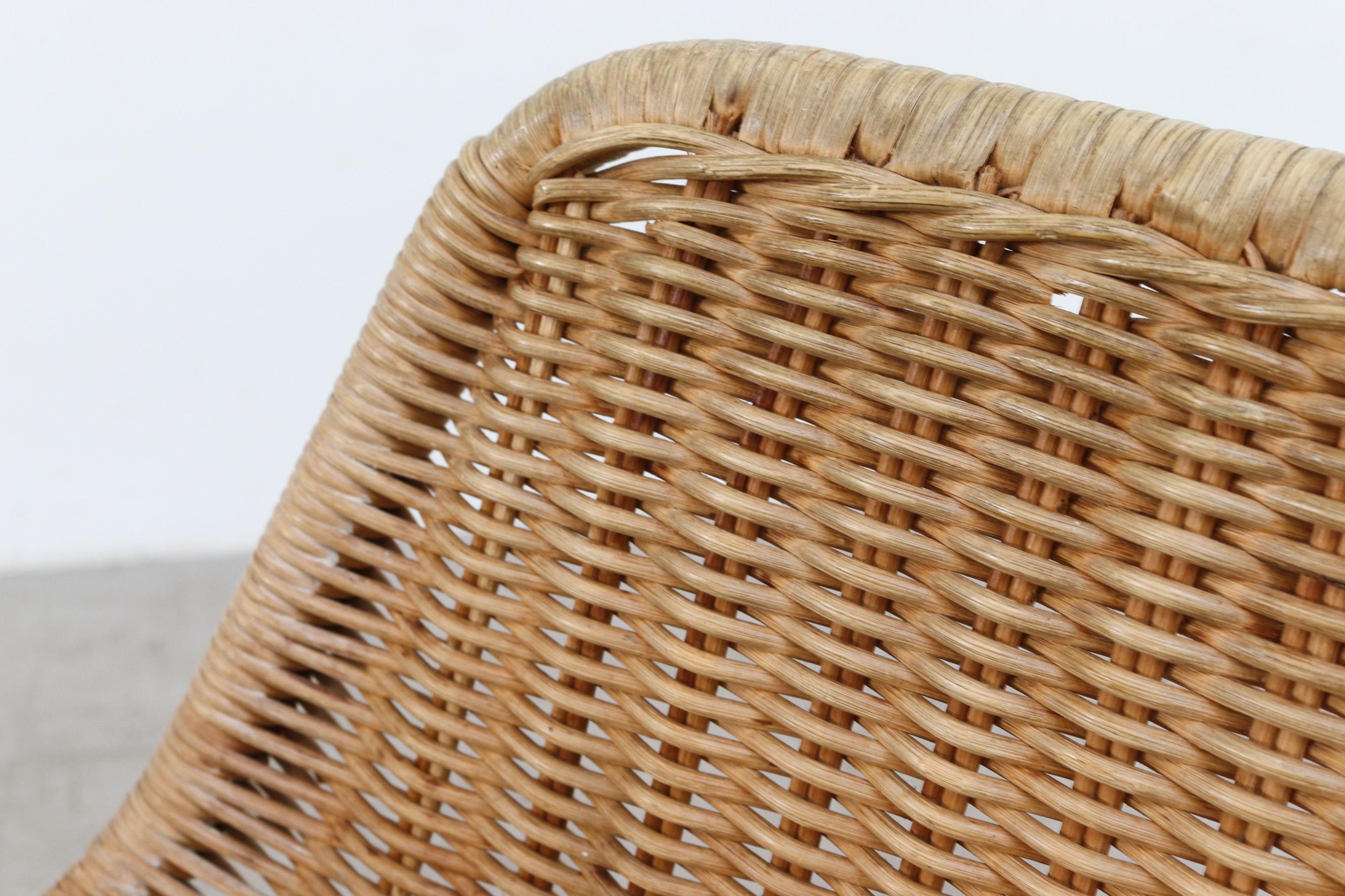 Charlotte Perriand Style Wicker Counter Stools 7