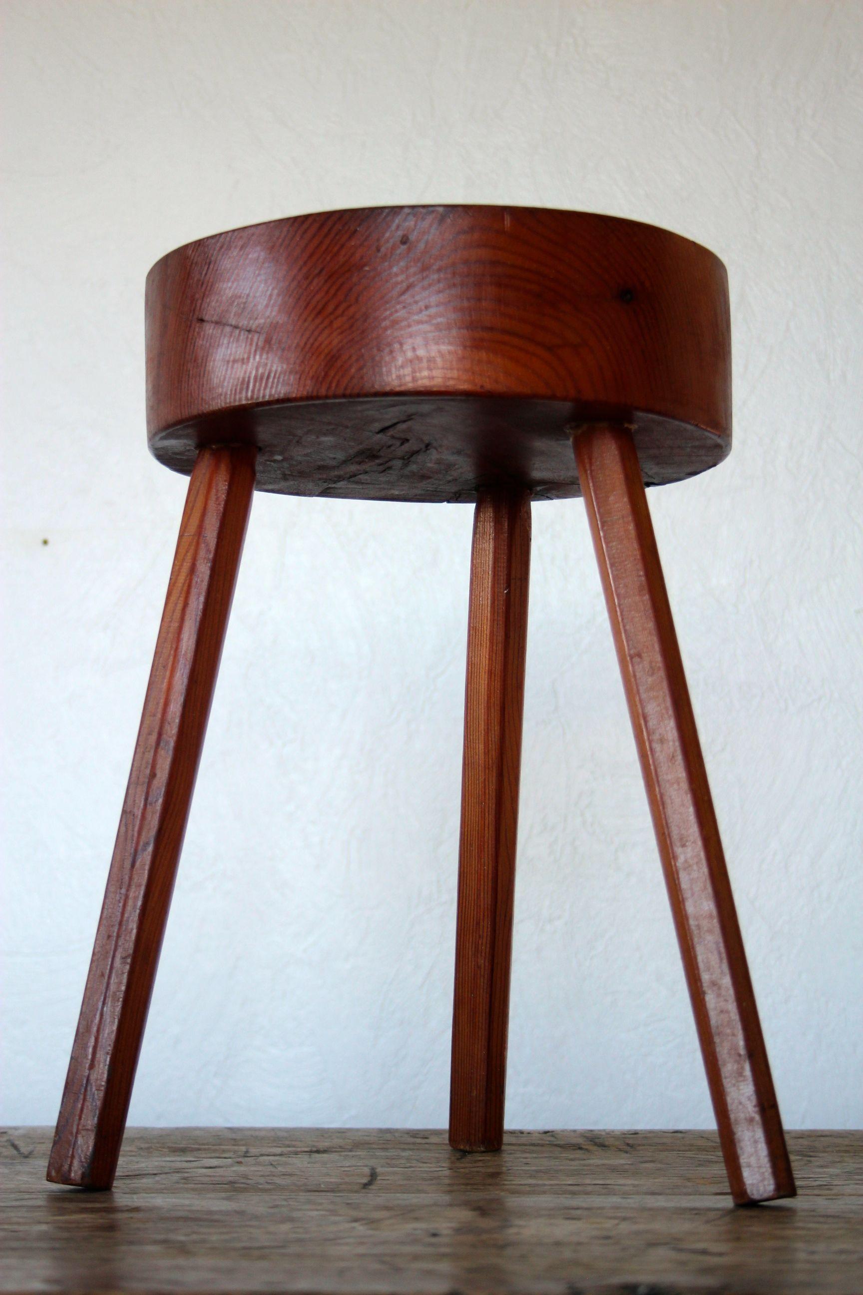 Charlotte Perriand Style Wood Stool 1