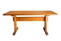 Charlotte Perriand Table and Benches for Les Arcs, Pinewood, circa 1950, France