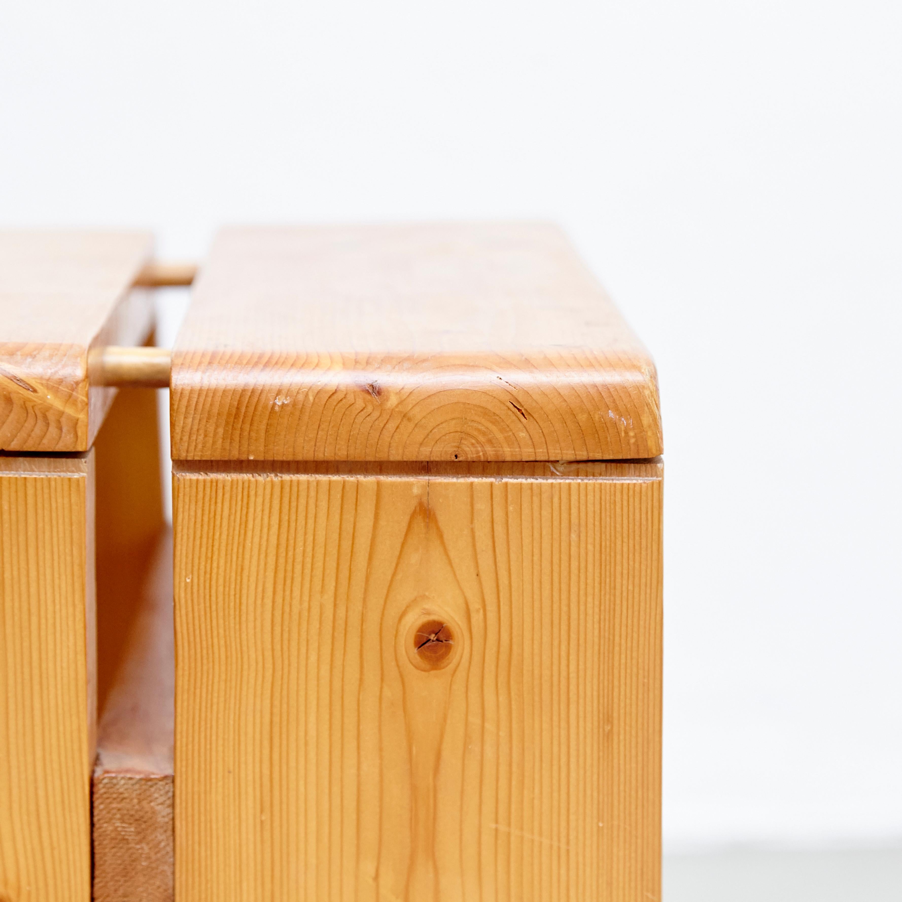 Mid-20th Century Charlotte Perriand Table and Stools for Les Arcs