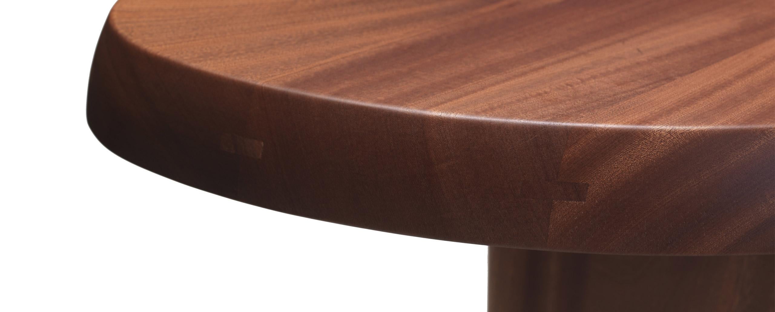Charlotte Perriand Table En Forme Libre, Glacé Brown Lacquered Wood by Cassina For Sale 1