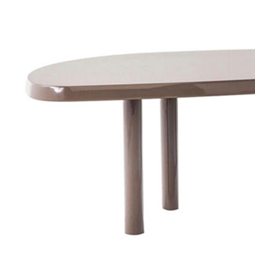 Mid-Century Modern Charlotte Perriand Table En Forme Libre, Glacé Brown Lacquered Wood by Cassina