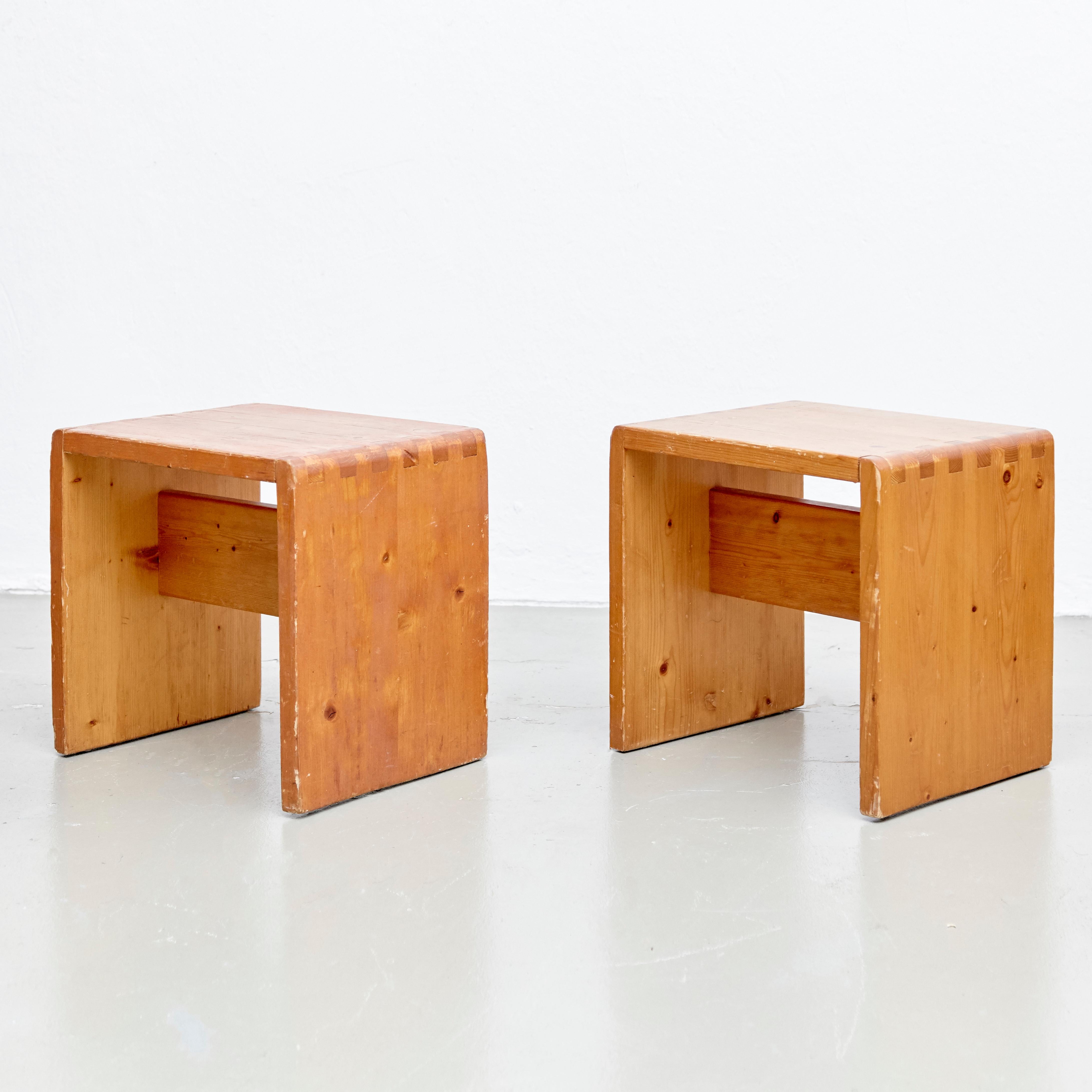 Charlotte Perriand Table, Stools and Bench for Les Arcs 2