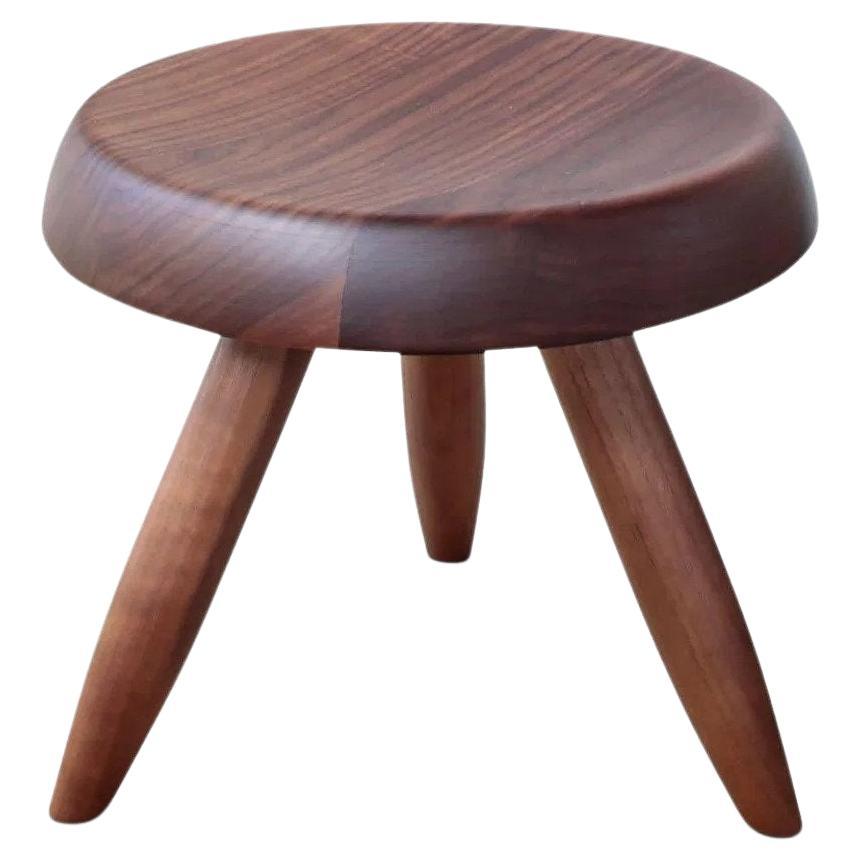 Charlotte Perriand Tabouret Berger Stool in Walnut
