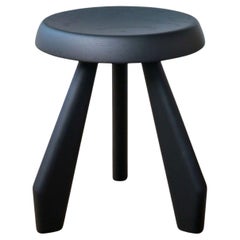 Charlotte Perriand Tabouret Meribel Stool in Black Oak by Cassina
