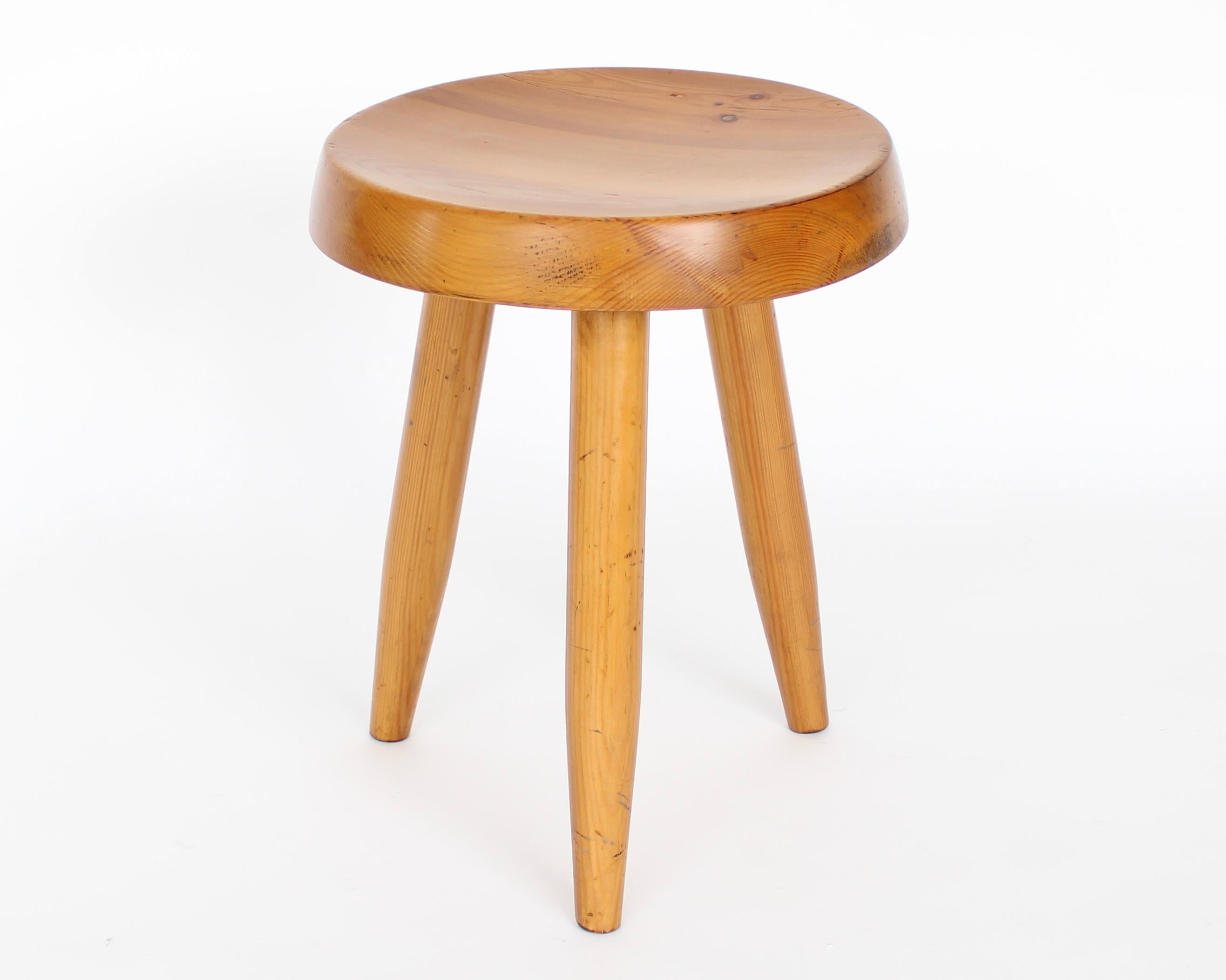 Charlotte Perriand Großes Tabouret oder Hocker Modell Berger um 1955 im Angebot 3