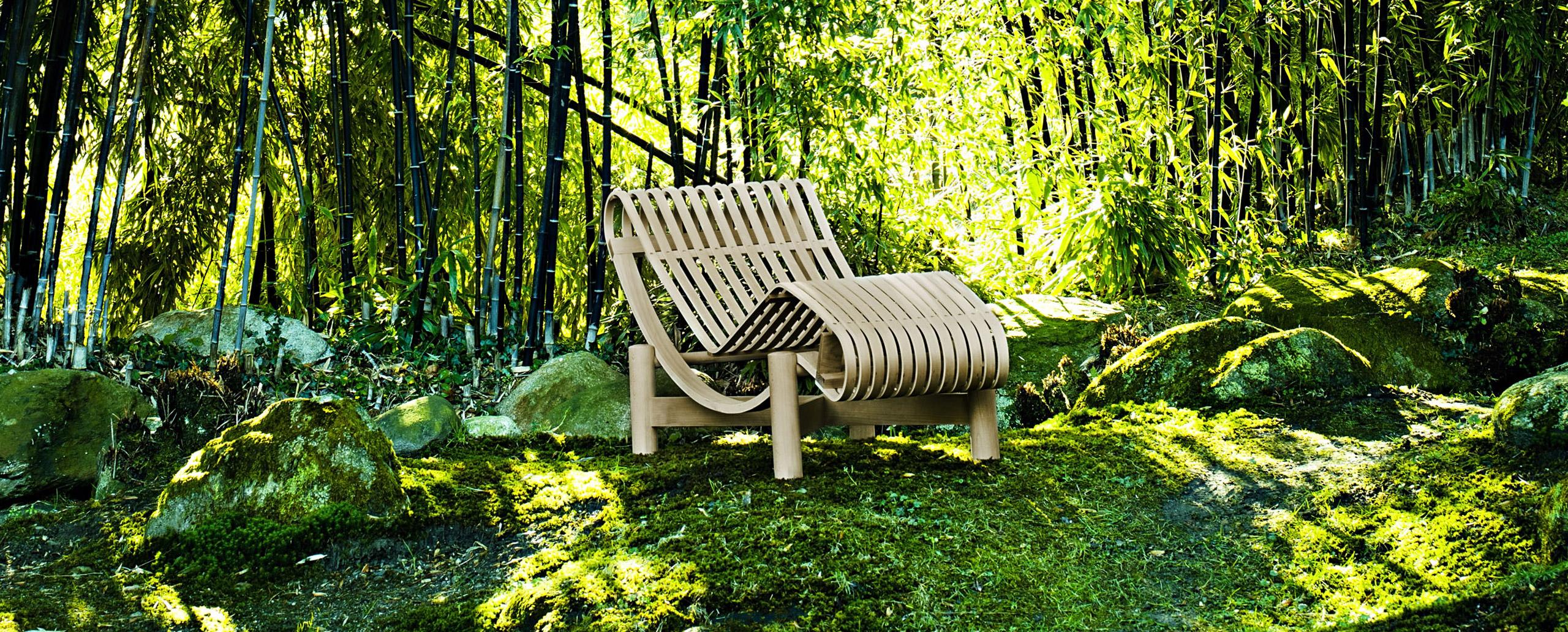 charlotte perriand chaise longue bambou